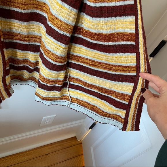 Vintage Striped Wrap Tie Waist Cardigan Sweater Sz Small - Picture 3 of 5